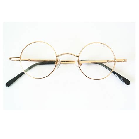 Vintage Small Round 38mm Spring Hinges John Lennon Metal Eyeglass