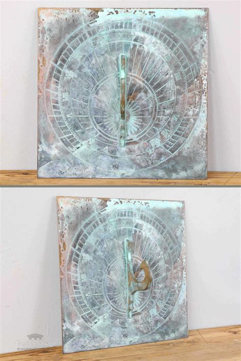 Large Copper Patinated Square Sundial