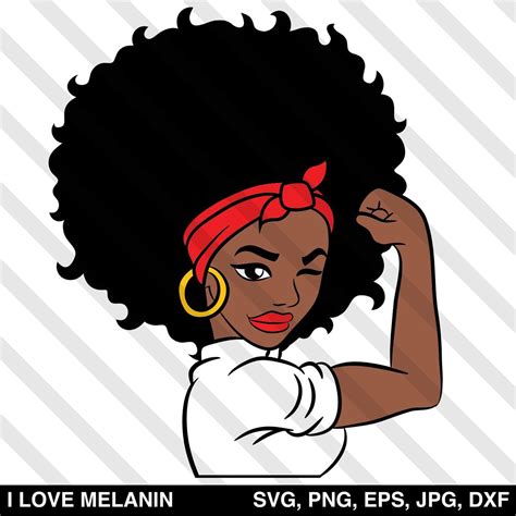 Strong Black Woman Afro Svg Strong Black Woman Black Girl Art Black