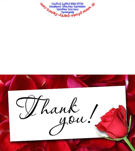 Rose Thank You Card Free Printable Thank You Cards