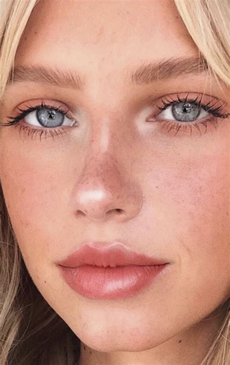 Freckles And Bronzed Glow Eye Makeup Ideas For Blue Eyes And Blonde