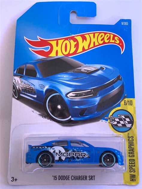 A Blue Hot Wheels Dodge Charger Car