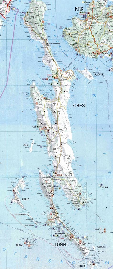 Cres And Losinj Island Map Cres Croatia • Mappery