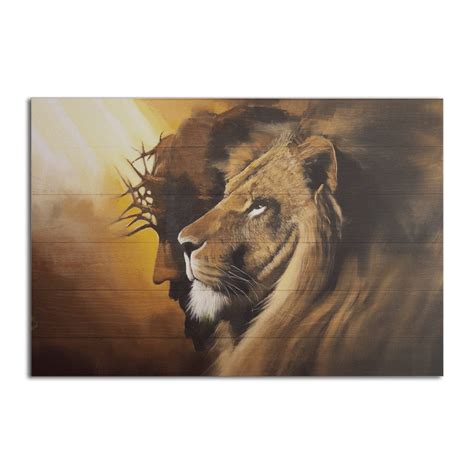 Awesome Lion And God Poster Christian Jesus Christ Poster Etsy