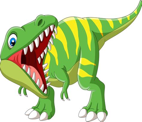 Cartoon Tyrannosaurus Rex Roaring On White Background 7271038 Vector