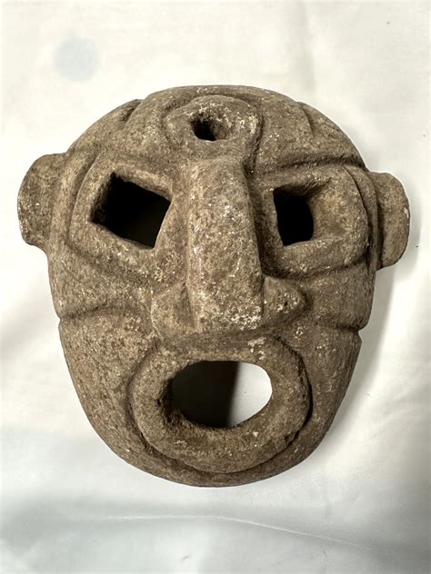 Effigy Columbian Ceremonial Anthropomorphic Artifacts Mask