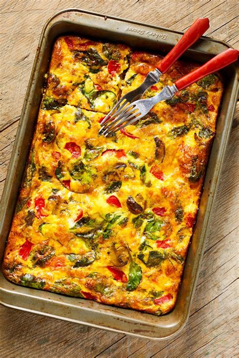 Small red bell pepper, seeded and chopped · ⁄ . Veggie Supreme Egg Bake | Recipe | Food recipes, Baked ...
