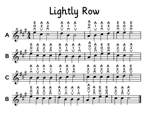 Lightly Row Learning Music Notes Violin Lessons Suzuki Violin