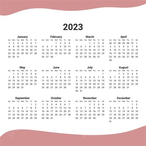 2023년 달력 데이트 새해 2023 Png 일러스트 및 Psd 이미지 무료 다운로드 Pngtree