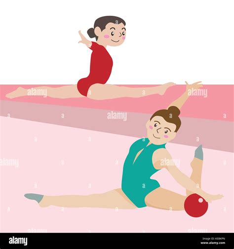 athletic gymnastics stock vector images alamy