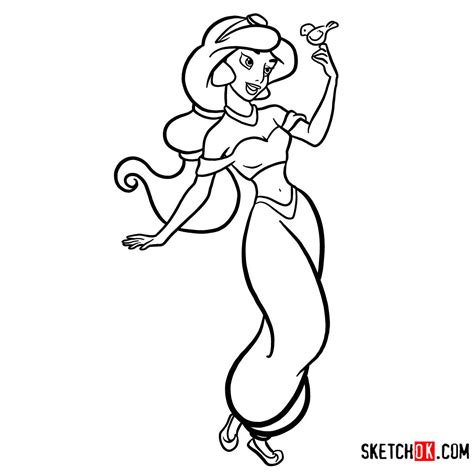 drawing princess jasmine