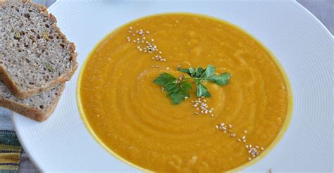 Carrot And Sweet Potato Purée Soup Plant Based Diet Recipe