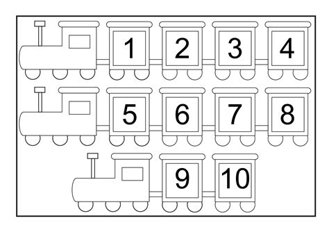 Printable Number Charts 1 10 Activity Shelter Kindergarten And Riset