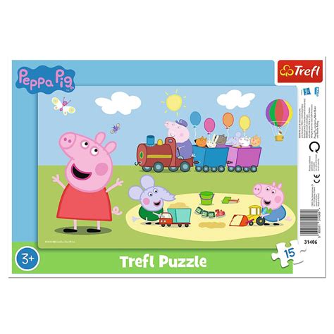 Trefl Puzzle Rahmen Puzzle 15 Teile Peppa Pig Puzzleteile