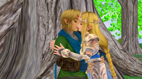 Legend Of Zelda Skyward Sword Zelda And Link Kiss