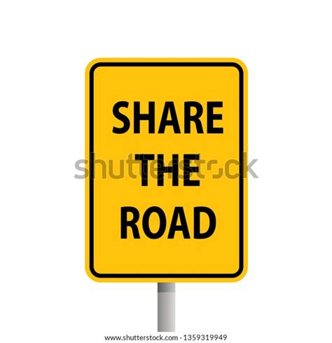 Share Road Road Sign Stock Vector Royalty Free 1359319949 Shutterstock
