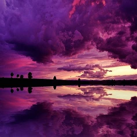Purple Purple Sunset Purple Sky Reflection Photography