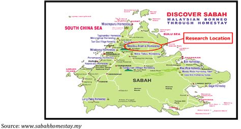 Map Of Homestay Programme Mesilou Village Kundasang Sabah Download