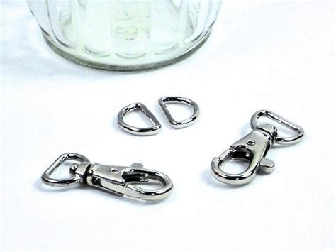 12 Silver Swivel Hook And D Ring Set 4pc Set Of Purse Etsy