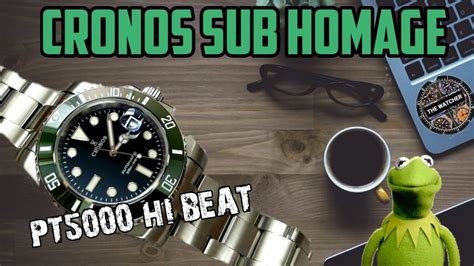 ⭐cronos L6005⭐ Hi Beat Sub Homage Full Watch Review The Watcher