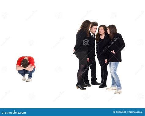 Young Man Rejected From The Group Stock Image Image Of Male Leisure