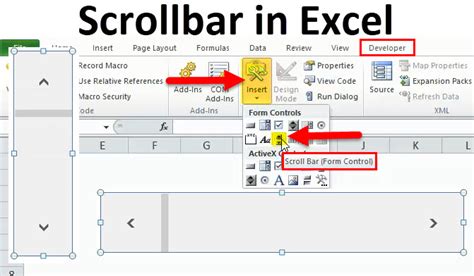 Descubrir Imagen How To Add A Scroll Bar In Excel Expoproveedorindustrial Mx