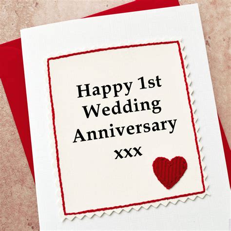 Handmade First Wedding Anniversary Card By Jenny Arnott Cards And Ts