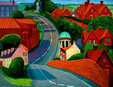 The Road To York Through Sledmere 1997 Oil On Canvas 48x60 In