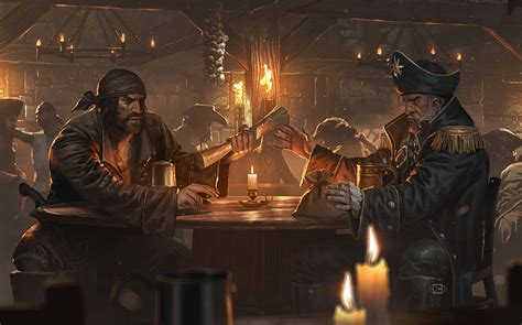 Pirate Tavern By 88grzes On Deviantart In 2023 Fantasy Concept Art
