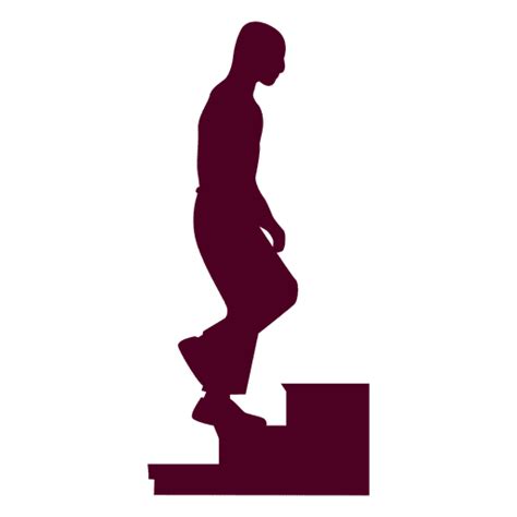 Man Climbing Stairs Sequence 2 Transparent PNG SVG Vector File