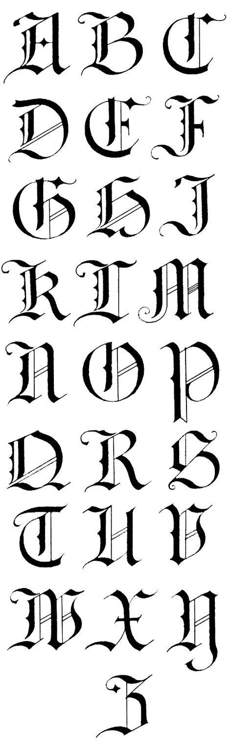 Gothic Alphabets ~ Karens Whimsy Lettering Calligraphy Fonts