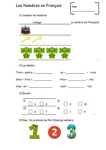 French Numbers Practice By Uk Teaching Resources Tes