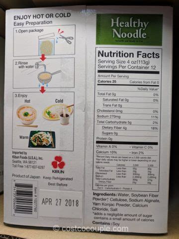 Healthy noodle, one of the rare 1 net carb noodles out there. Kibun Foods Healthy Noodle