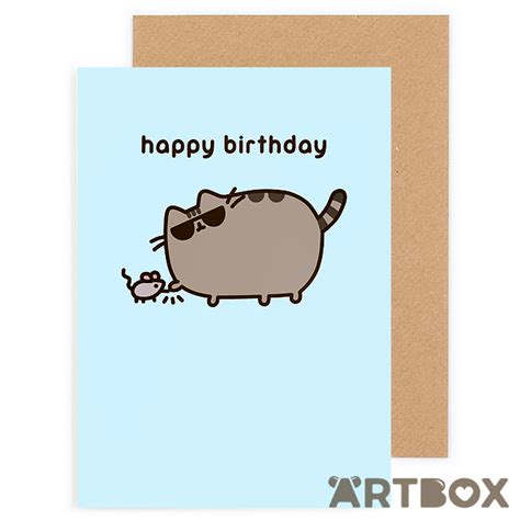 Buy Pusheen The Cat Happy Birthday High Five Greeting Card At Artbox