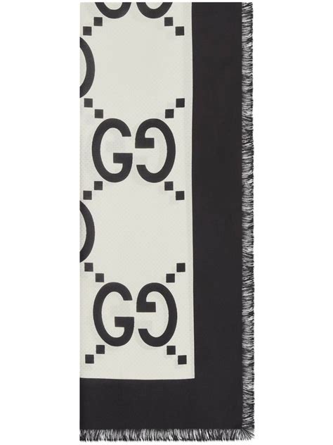 Gucci Gg All Over Logo Silk Scarf Farfetch