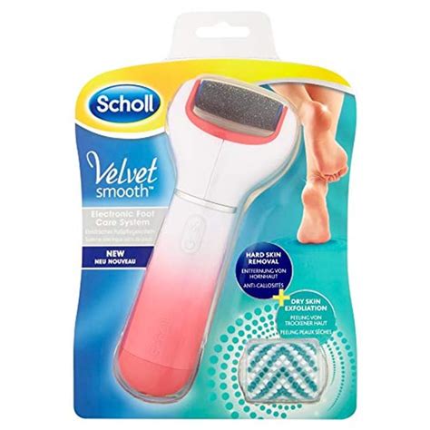 Scholl Velvet Smooth Electric Foot File With Exfoliating Refill Pink