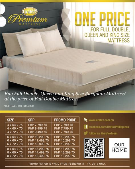 The ultimate mattress size chart and bed dimensions guide. Valentine Specials: One Price for Full Double, King ...