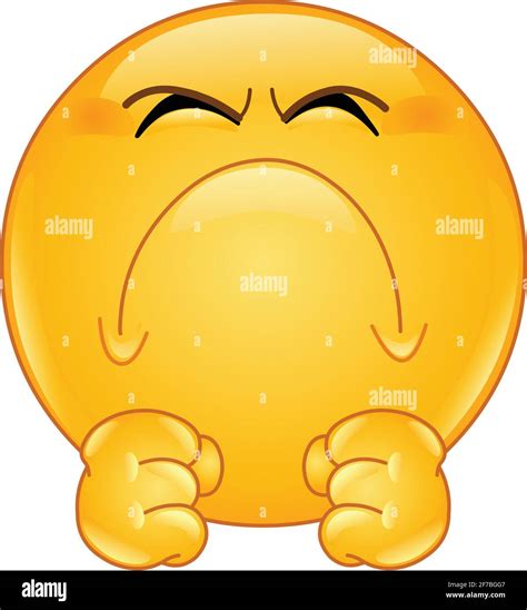 Irritated Angry Mad Emoji Emoticon Stock Vector Image And Art Alamy