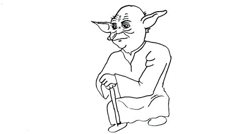 How To Draw Yoda Master Jedi Of Star Wars In Easy Steps For Children