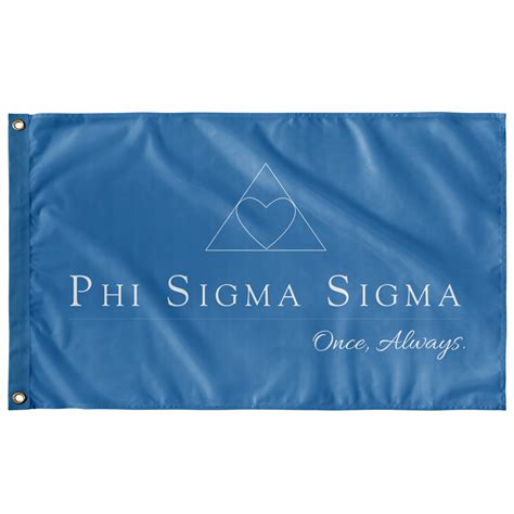 Phi Sigma Sigma Sorority Logo Flag Blue Custom Greek Flags