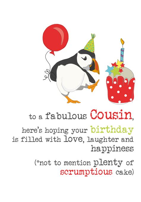 Cousin Birthday Sparkle Finished Greeting Card By Dandelion Stationery