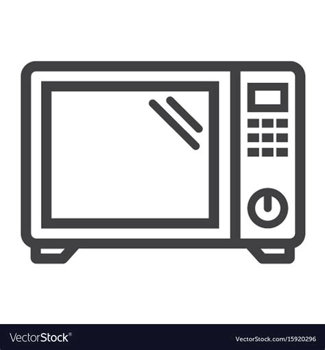 Microwave Oven Line Icon Household And Appliance Vector Image
