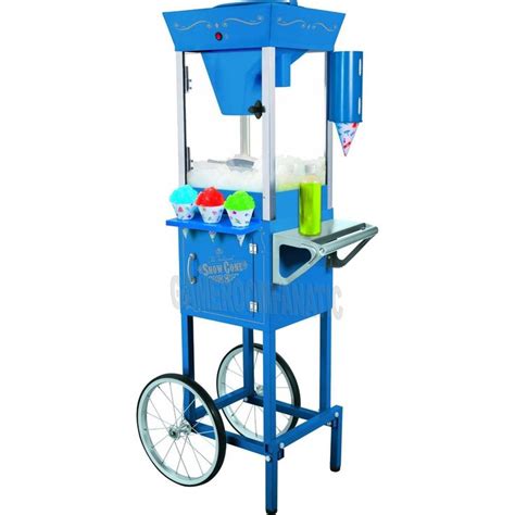 Snow Cone Machine W Antique Style Trolley Cart Stand Shaved Ice