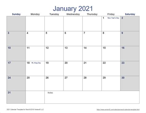 This 2021 year at a glance calendar is downloadable in both microsoft word and pdf format. Word Calendar Template for 2016, 2017 and Beyond