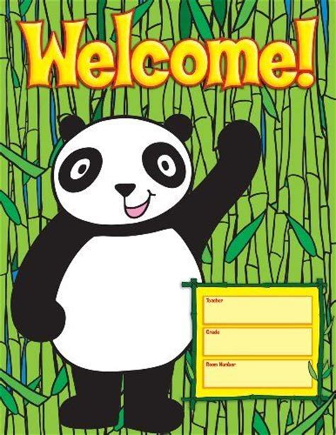 Scholastic Tf2457 Panda Welcome Chart Classroom Welcome Classroom