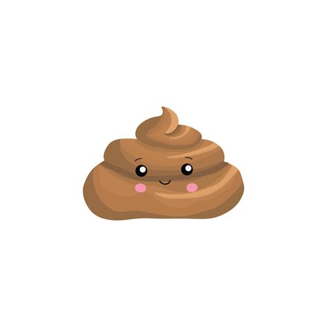 Brown Poop Illustration Pile Of Dog Poo In Flat Cartoon Style Isolated