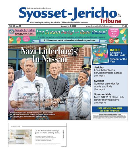 Syosset Jericho Tribune 8032022 A Weekly Publication By Anton Media Group By Anton Community