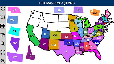 Us Map Puzzle Printable Map States United Printable Puzzle Jigsaw