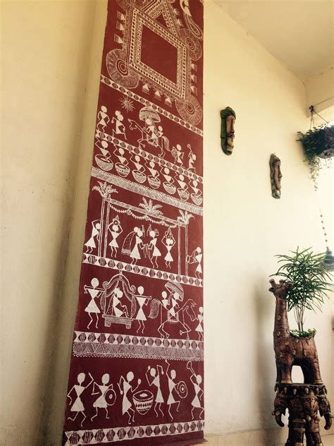Warli Painting On House Wall