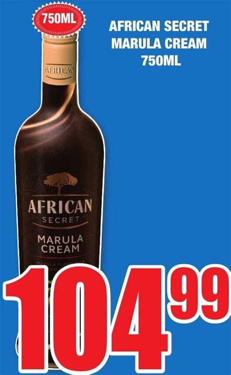 African Secret Marula Cream 750ml Offer At Boxer Liquors